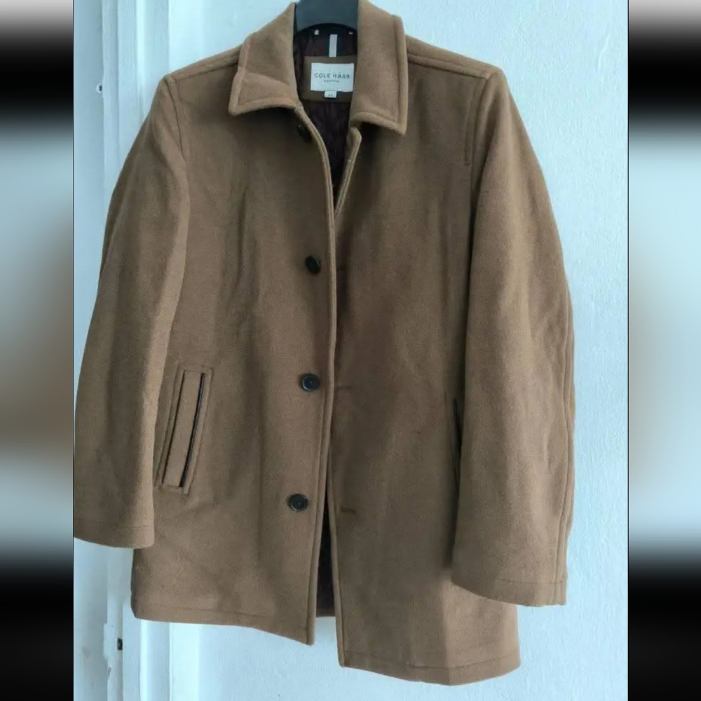 Cole Haan Tan Wool Coat